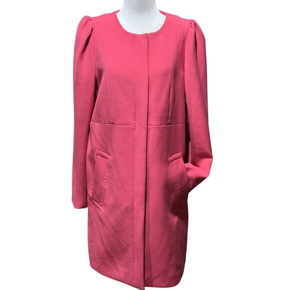 H&M womens Size 10 Coat Jacket Elegant Formal Blazer Pink Workwear Outwear - Picture 2 of 11